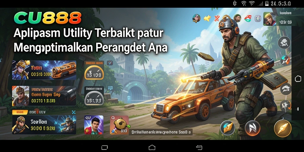 Tangkapan layar utama CU888 menunjukkan fitur optimasi perangkat yang sederhana dan efektif.