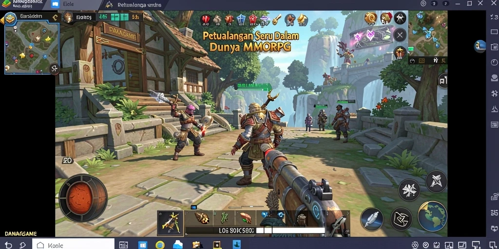 Tampilan gameplay epik dalam dunia MMORPG yang menakjubkan.