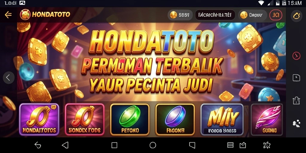 Tampilan gameplay Slot di HONDATOTO dengan simbol-simbol menarik.