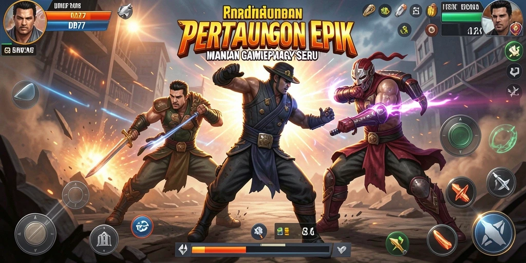 Tangkapan layar menampilkan pertarungan seru di IDR77 dengan efek visual yang menakjubkan.