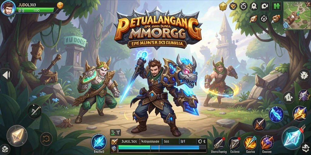 Screenshot utama JUDOL303 menampilkan aksi seru dalam dunia MMORPG.