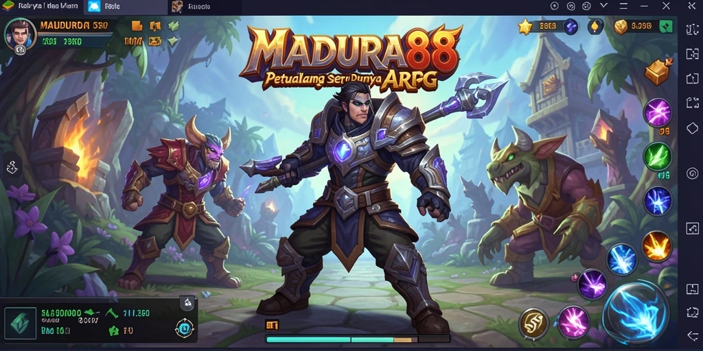 Tangkapan layar gameplay <strong>MADURA88</strong> menampilkan aksi seru dan pertarungan mendebarkan.