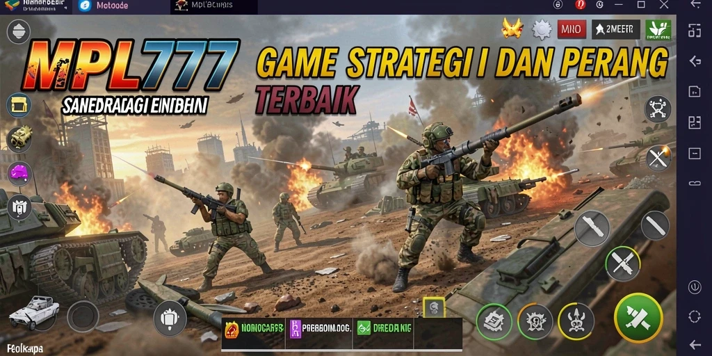 Tangkapan layar gameplay menunjukkan pertempuran strategis yang intens.