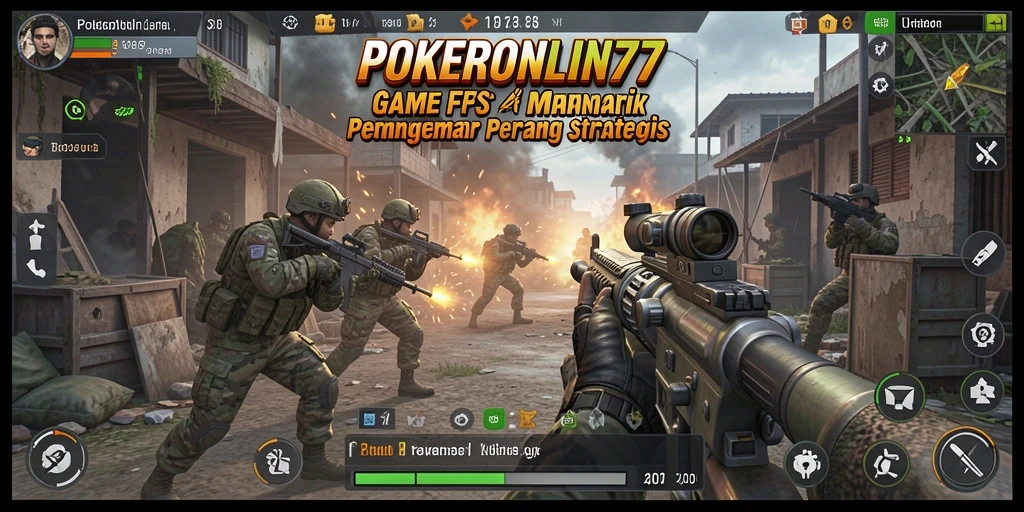 Gameplay intens POKERONLIN77 dengan pertempuran seru.