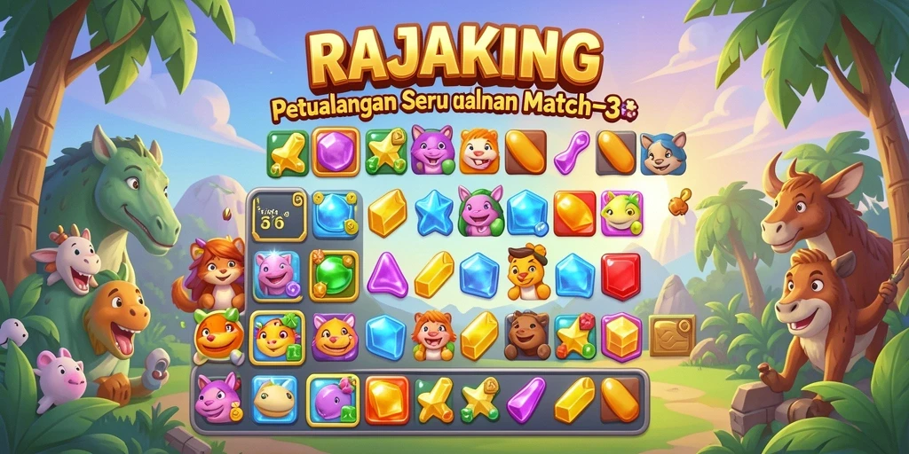 Tampilan gameplay seru dan penuh warna dari RAJAKING.