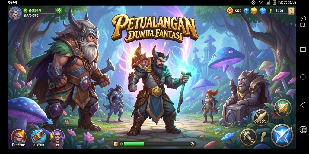 Menampilkan aksi seru dalam dunia RPG yang kaya.