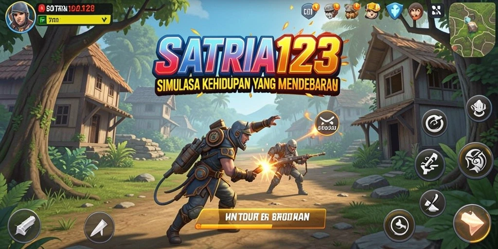 Screenshot utama SATRIA123 menunjukkan gameplay yang realistis dan interaktif.