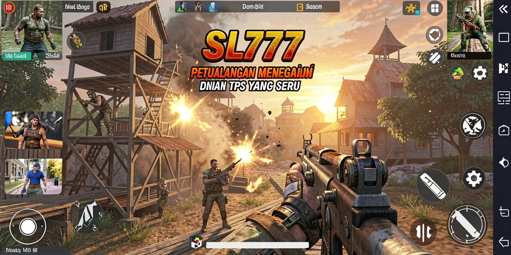 Gambar menampilkan aksi seru dan intens dari gameplay SL777.