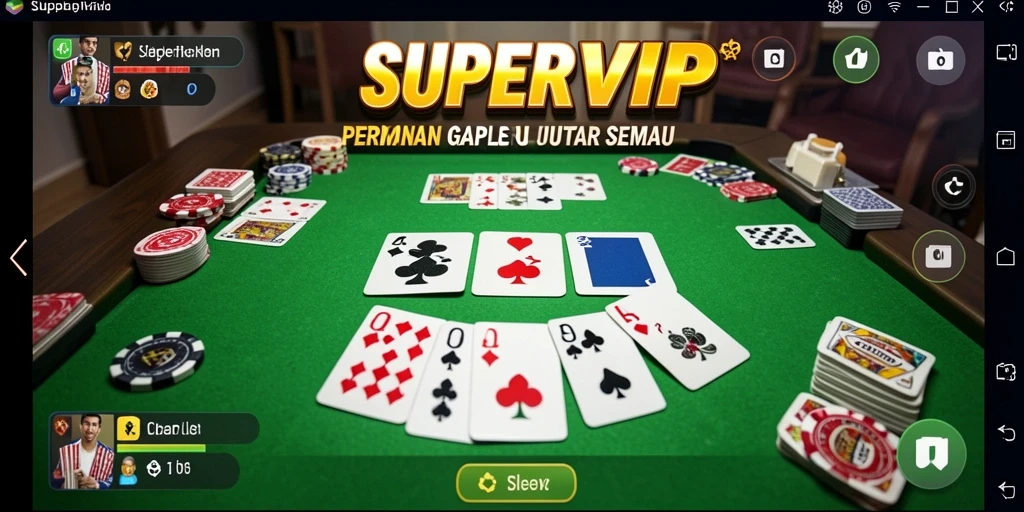 Screenshot gameplay Gaple yang seru di SUPERVIP.