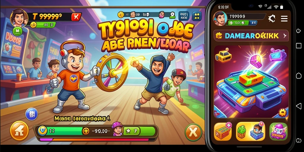 Tampilan gameplay seru dalam game Arcade T9999.