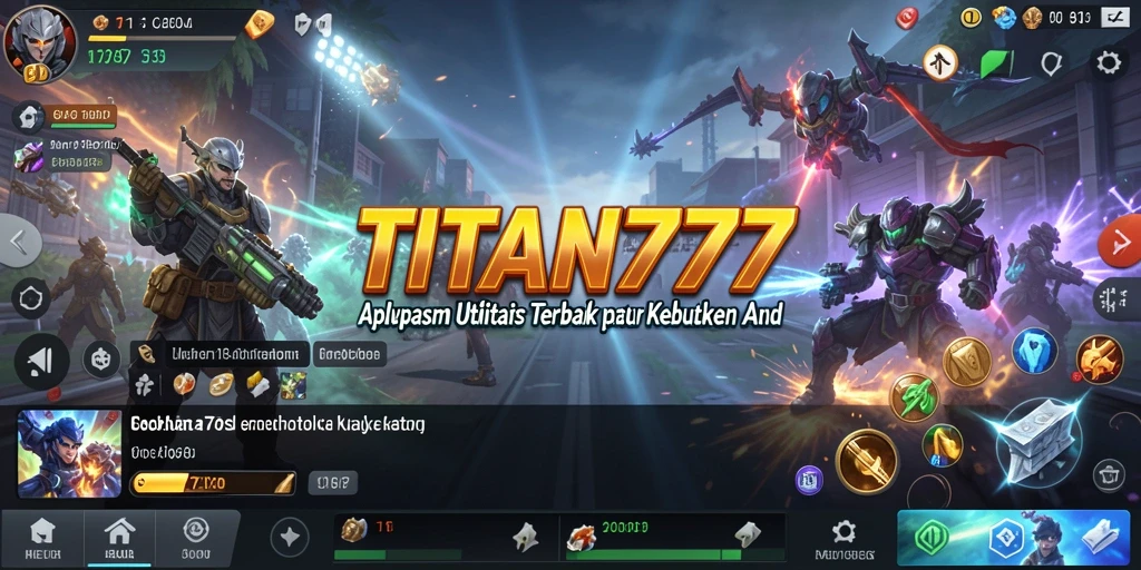 Tampilan antarmuka aplikasi TITAN777 yang sederhana dan fungsional.