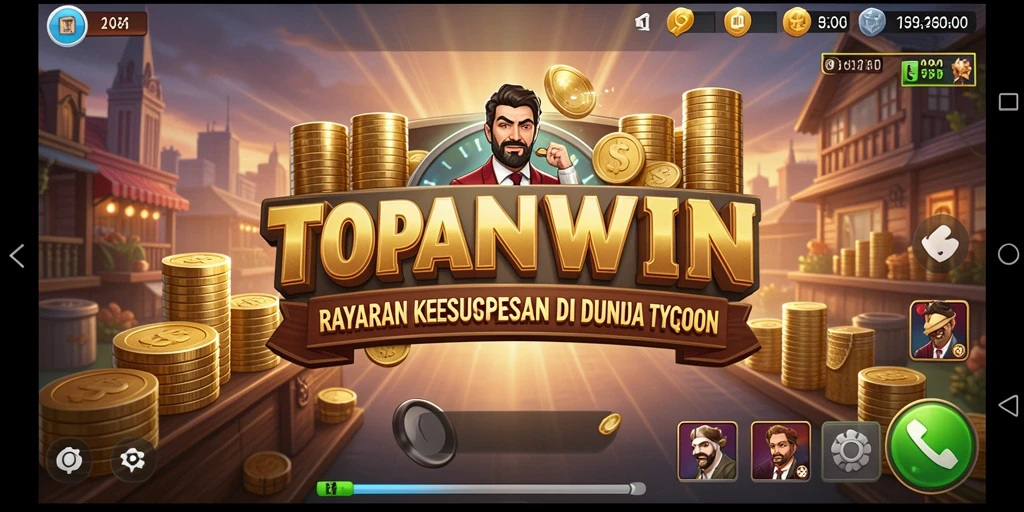 Screenshot gameplay TOPANWIN menampilkan tindakan manajemen bisnis yang seru.