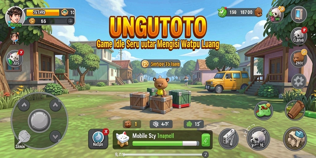 Screenshot gameplay UNGUTOTO menampilkan karakter unik dalam aksi Idle.