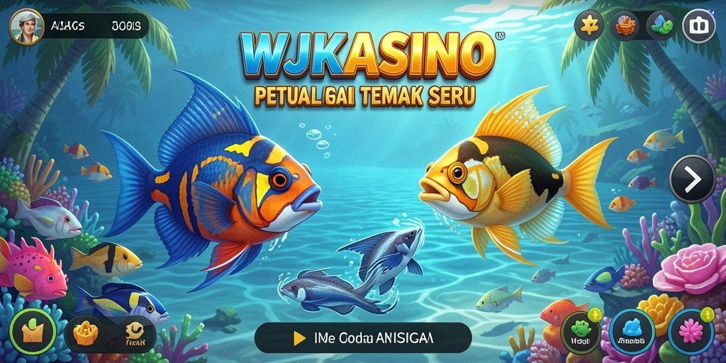 Screenshot gameplay menembak ikan di WJKASINO yang seru.