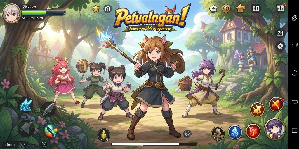 Screenshot ZK7 menampilkan aksi seru dalam dunia anime.